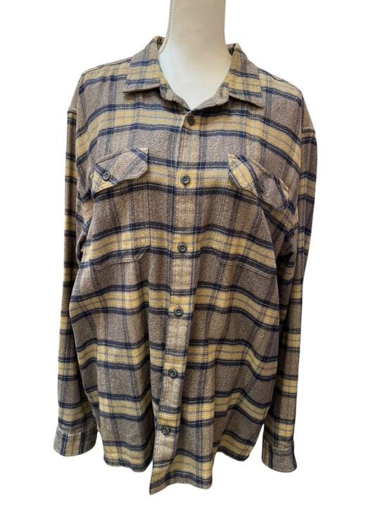 Patagonia Other - Patagonia Flannel Shirt Mens Large Plaid Organic Cotton Button Up Worn Wear
